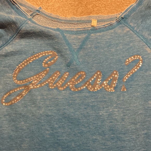 Blue bling Guess top - Picture 2 of 4